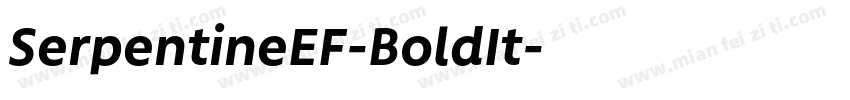SerpentineEF-BoldIt字体转换