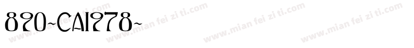 890-CAI978字体转换