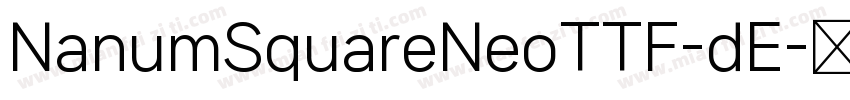 NanumSquareNeoTTF-dE字体转换