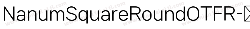 NanumSquareRoundOTFR字体转换