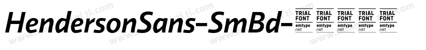 HendersonSans-SmBd字体转换