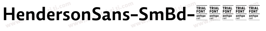HendersonSans-SmBd字体转换