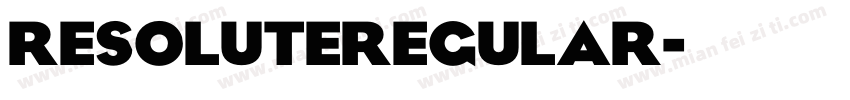 ResoluteRegular字体转换