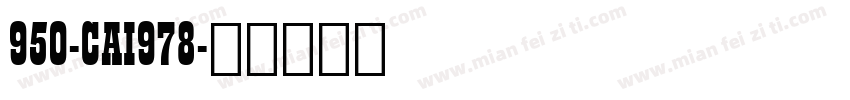 950-CAI978字体转换
