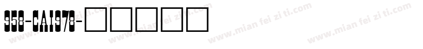 958-CAI978字体转换