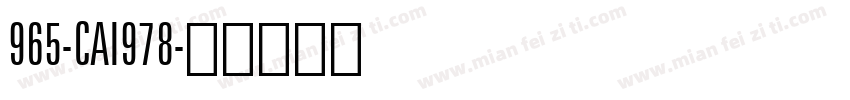 965-CAI978字体转换