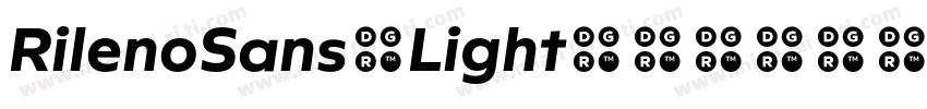 RilenoSans-Light字体转换