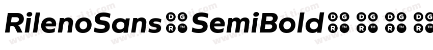 RilenoSans-SemiBold字体转换