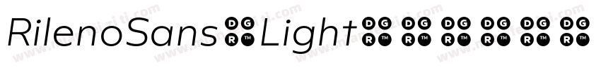 RilenoSans-Light字体转换