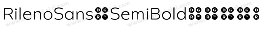 RilenoSans-SemiBold字体转换