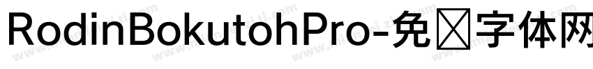RodinBokutohPro字体转换