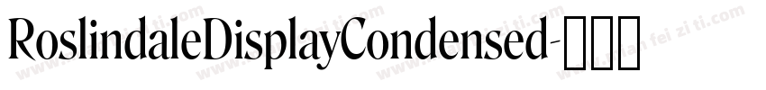 RoslindaleDisplayCondensed字体转换
