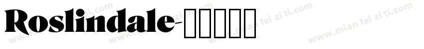 Roslindale字体转换