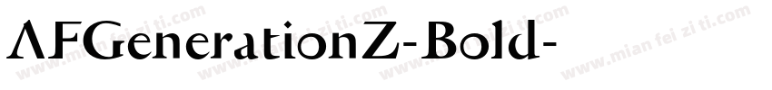 AFGenerationZ-Bold字体转换