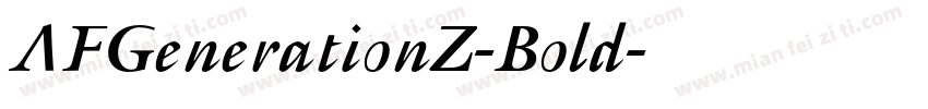 AFGenerationZ-Bold字体转换