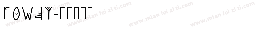 rowdy字体转换
