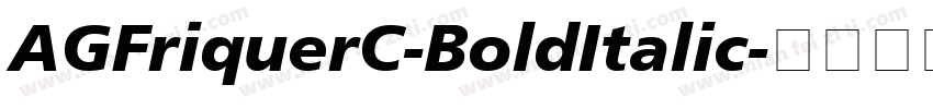 AGFriquerC-BoldItalic字体转换