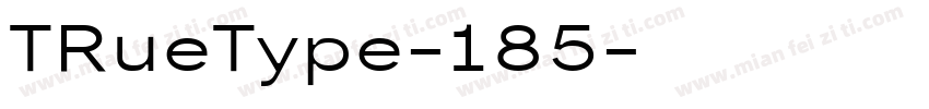 TRueType-185字体转换