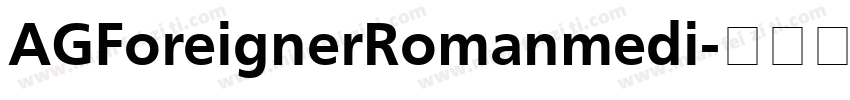 AGForeignerRomanmedi字体转换