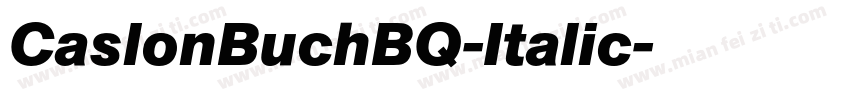 CaslonBuchBQ-Italic字体转换