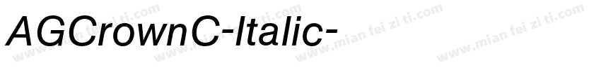 AGCrownC-Italic字体转换
