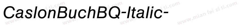 CaslonBuchBQ-Italic字体转换