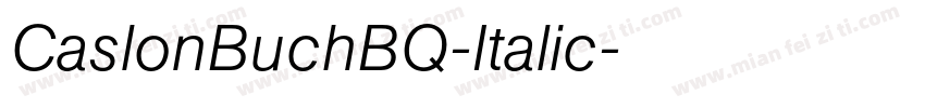 CaslonBuchBQ-Italic字体转换