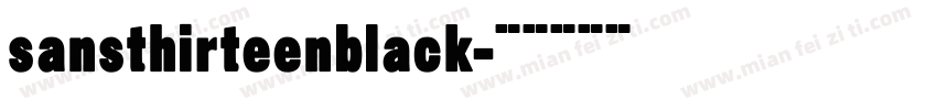 sansthirteenblack字体转换