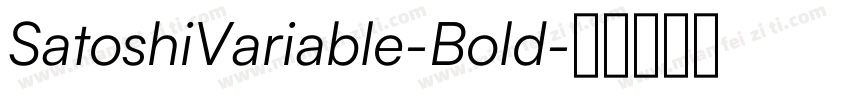 SatoshiVariable-Bold字体转换