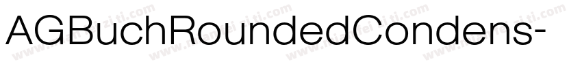 AGBuchRoundedCondens字体转换