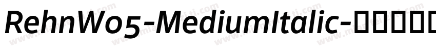 RehnW05-MediumItalic字体转换