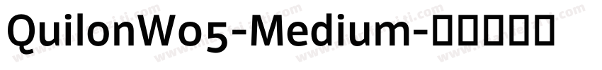 QuilonW05-Medium字体转换