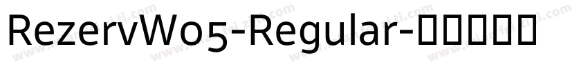 RezervW05-Regular字体转换