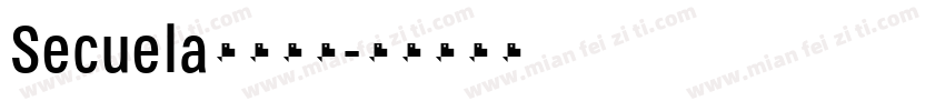 Secuela字体下载字体转换