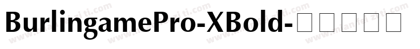 BurlingamePro-XBold字体转换