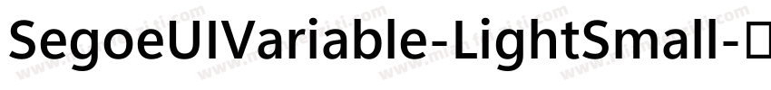 SegoeUIVariable-LightSmall字体转换