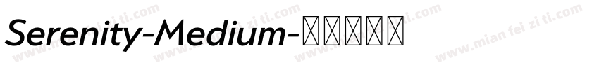 Serenity-Medium字体转换