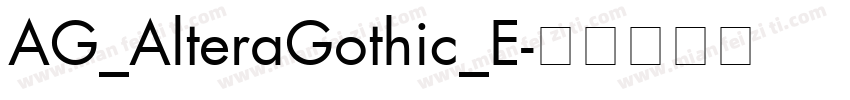 AG_AlteraGothic_E字体转换