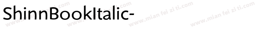 ShinnBookItalic字体转换