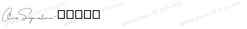 OneSignature字体转换