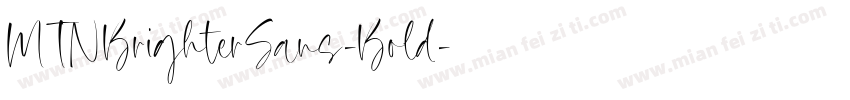 MTNBrighterSans-Bold字体转换