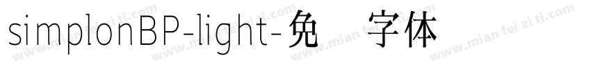 simplonBP-light字体转换