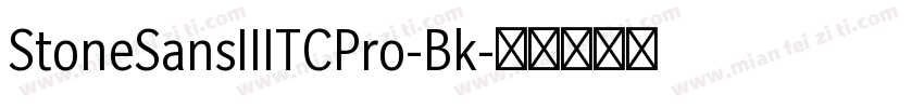 StoneSansIIITCPro-Bk字体转换