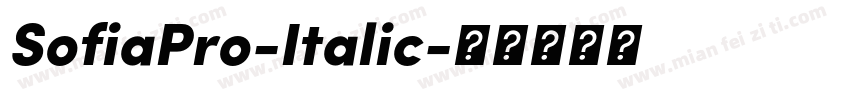 SofiaPro-Italic字体转换