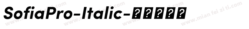 SofiaPro-Italic字体转换