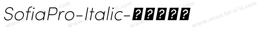 SofiaPro-Italic字体转换