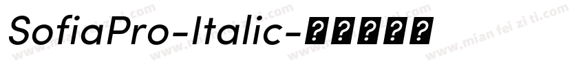 SofiaPro-Italic字体转换