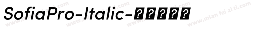 SofiaPro-Italic字体转换