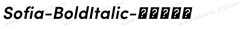 Sofia-BoldItalic字体转换