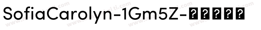 SofiaCarolyn-1Gm5Z字体转换